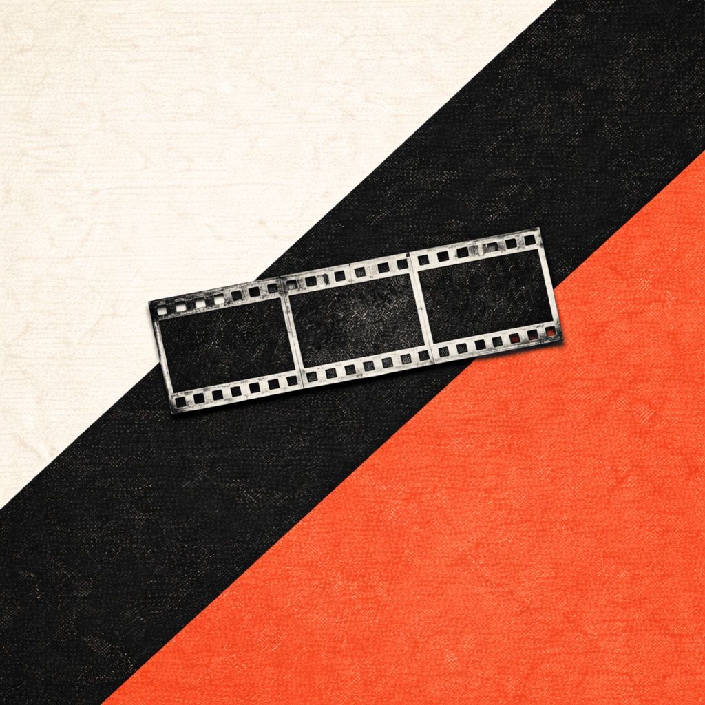 Saul Bass-style poster with a filmstrip motif, evoking how Hollywood has shaped public views of digital ID.