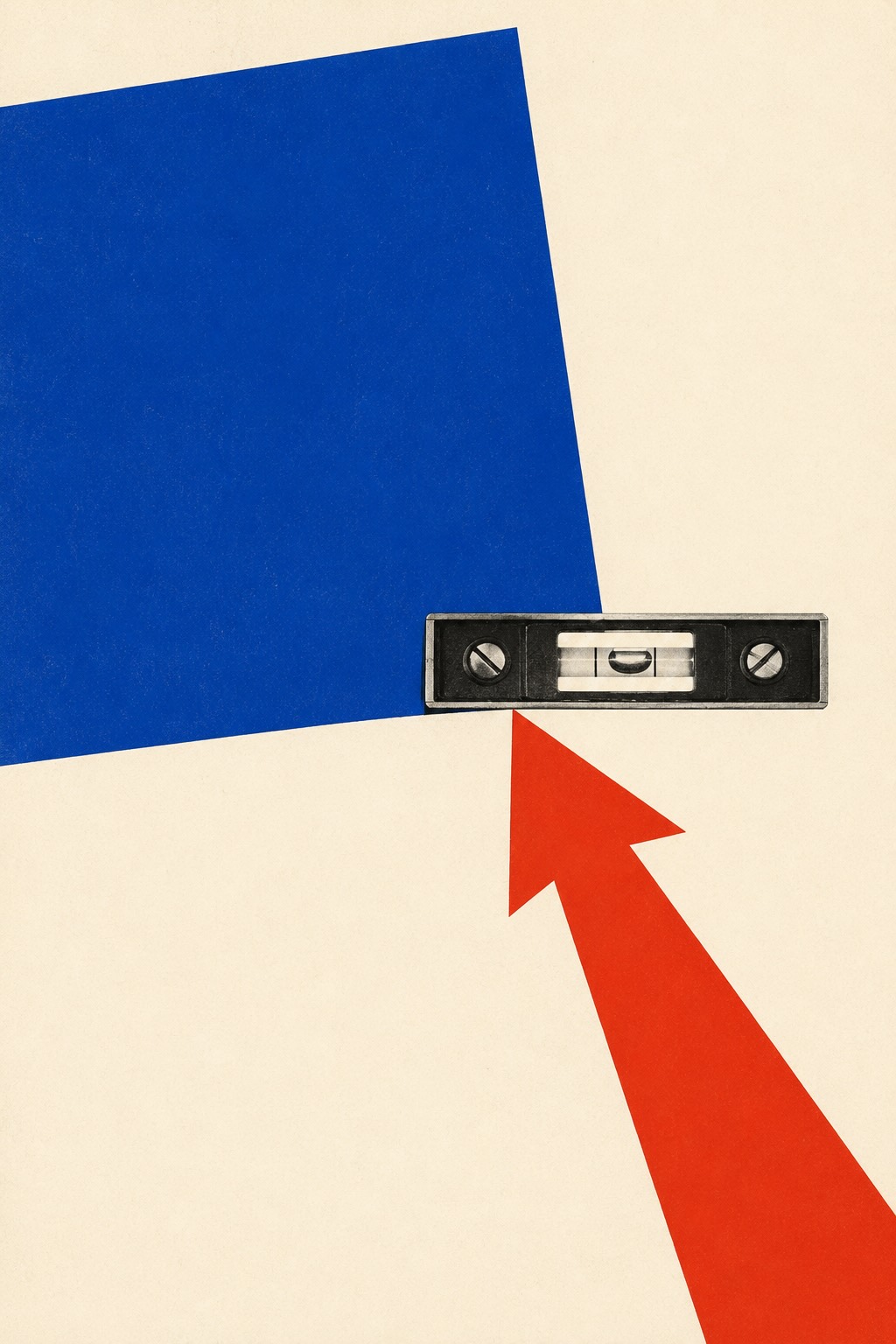 Saul Bass-style poster with a single staring eye, evoking chaotic AI-generated advertising.